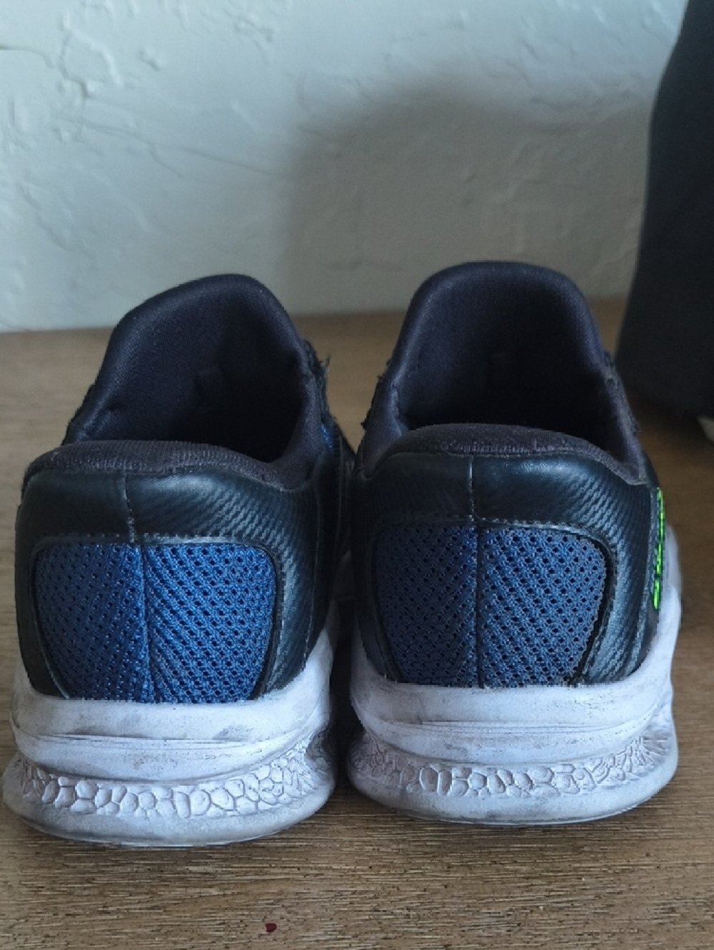 Skechers Boys Navy and Neon Green Light-Up Sneakers - Picture 4 of 4